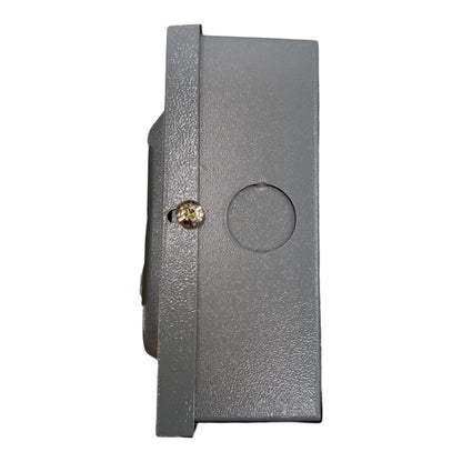Metallic lock mechanism on a white background 