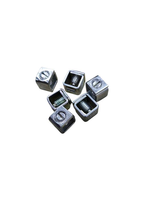 GE and Koten electrical circuit breaker bolt on lugs with metal screw connectors for secure wiring