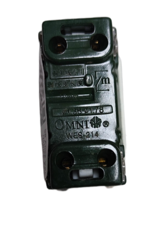 Omni 16A 250V classic series light switch in green with durable design for effective lighting control