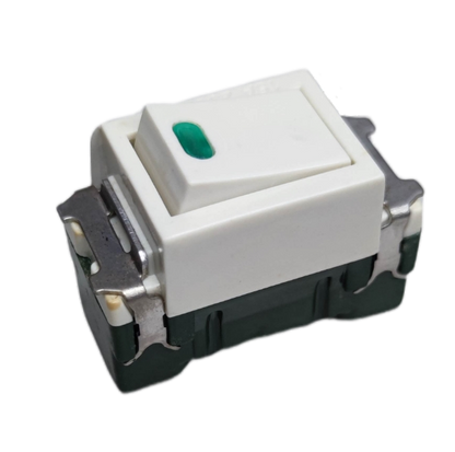 Omni 16A 250V classic series light switch in white with a toggle design for easy control