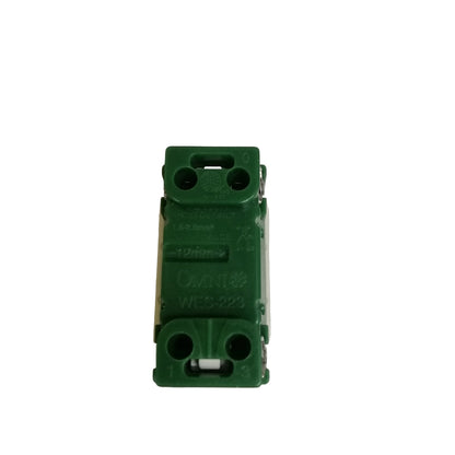 Omni Classic Series WES-223 electrical switch in green with clear terminals for reliable circuit control