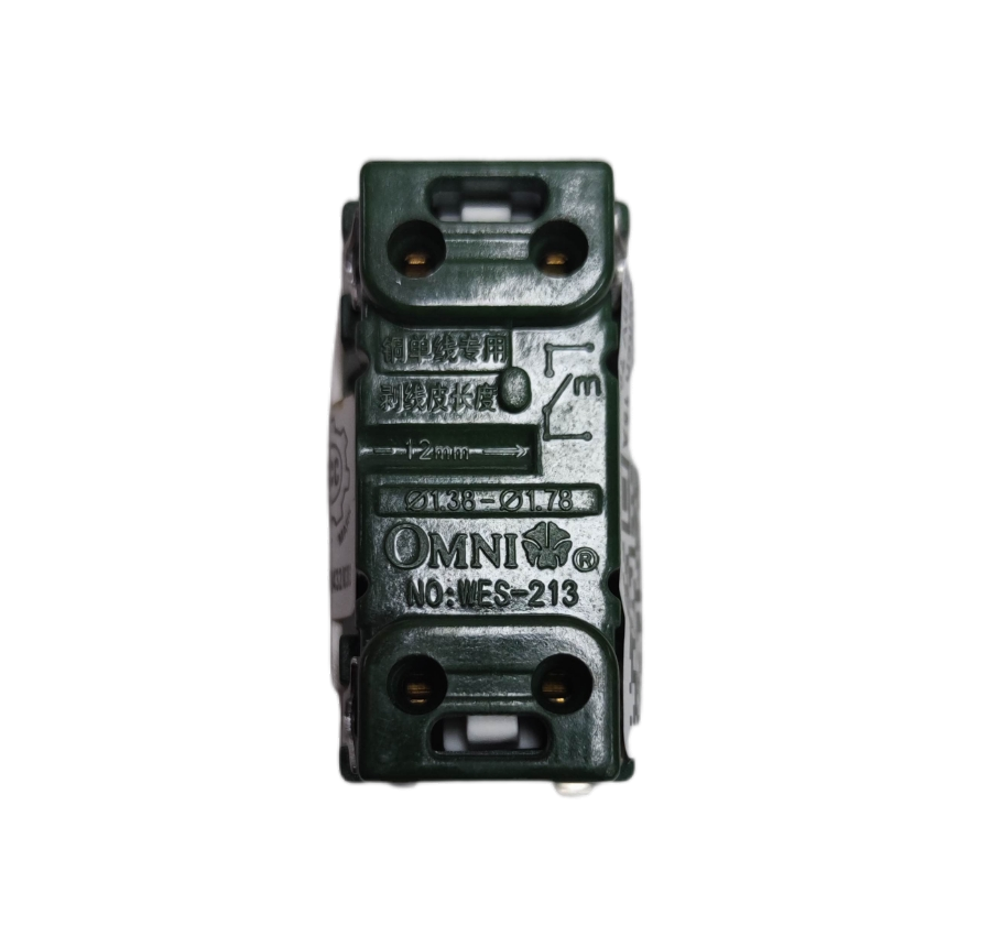 Omni 15A 250V classic wall switch in green for reliable electrical control