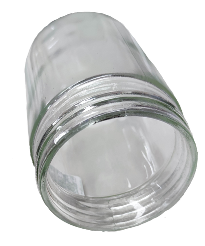 Clear vapor lamp glass cover with threaded edge for lighting installation accessories made in China