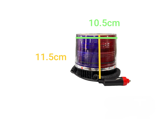 Sub Zero Light Warning Light 12V or 24V with red and blue warning lenses and 11.5 cm height