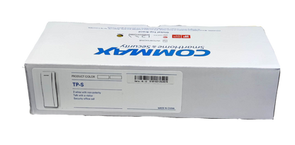 White Commax product box packaging showing Commax Intercom Slave TP-S label for CCTV and security systems