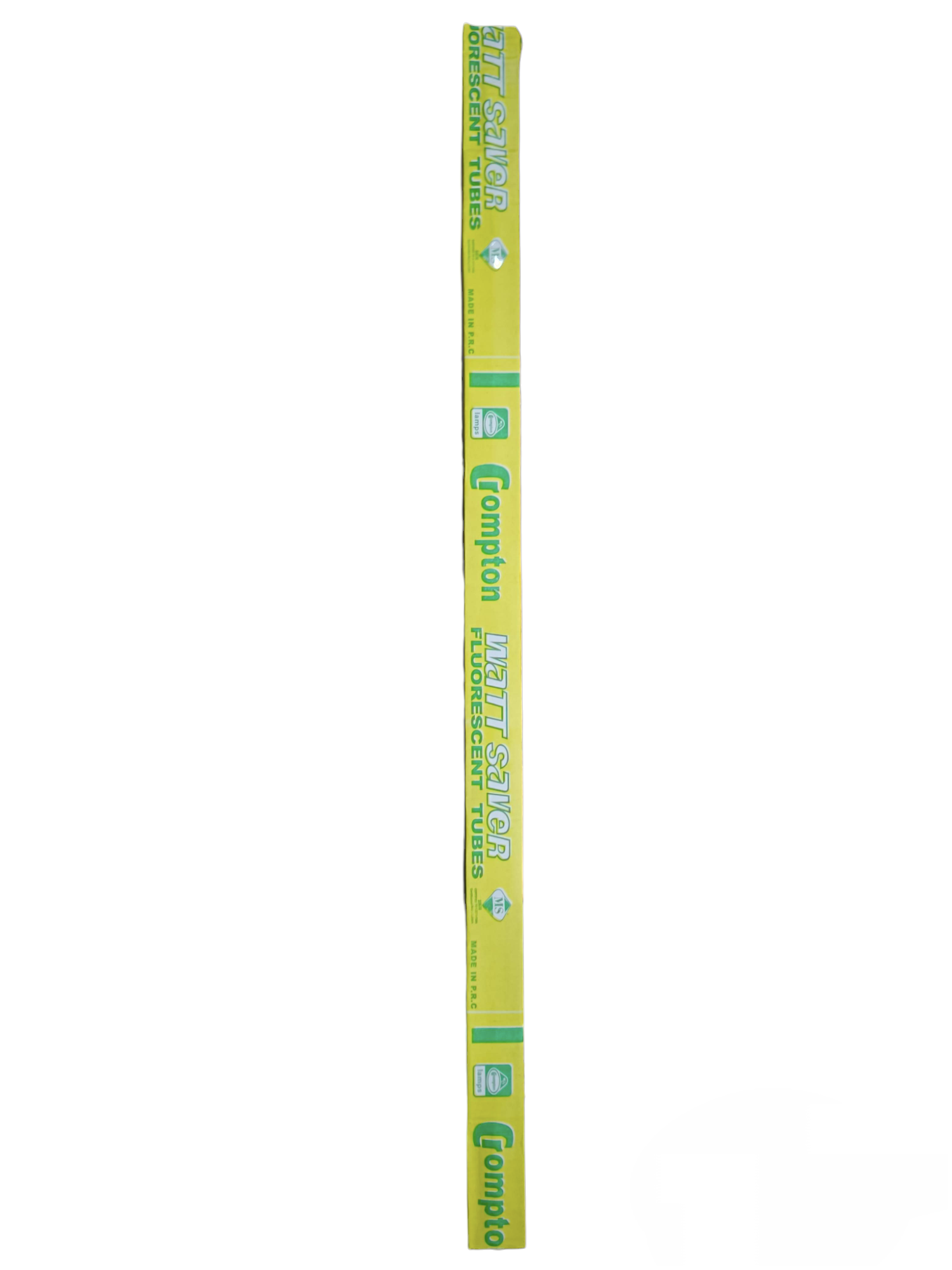 Crompton packaged compact 18W T-8 Black Light Fluorescent Tube in yellow sleeve for UV lighting applications