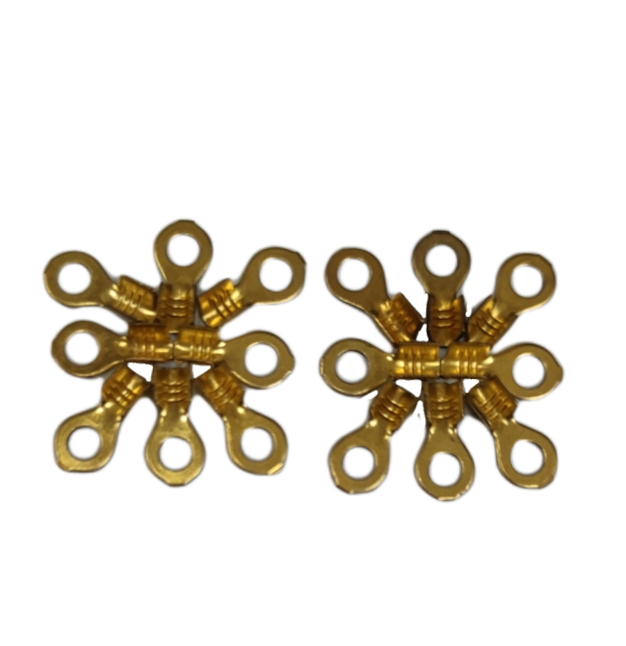 Copper cable lug ring terminal 4mm hole size designed for secure electrical connections in circuitry