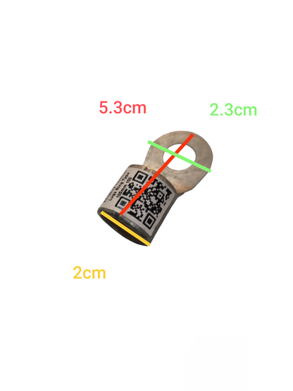 Local vendor crimp type terminal connector 100-12 with detailed measurements for electrical circuitry use