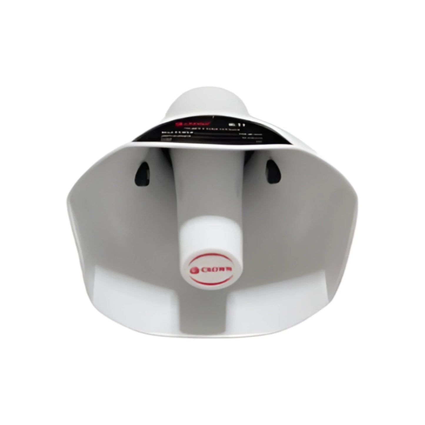 Front view white Crown 180W Horn Speaker 16 Ohms horn loudspeaker for PA and outdoor announcements