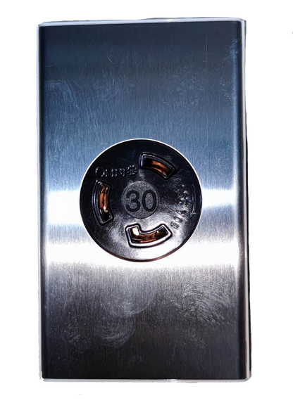 Omni 30A Twistlock Outlet with Plate 220V , 30A Twist Lock Outlet with Plate Cover 2P+E WWG-30HD, High Power Heavy Duty Outlet with Plate