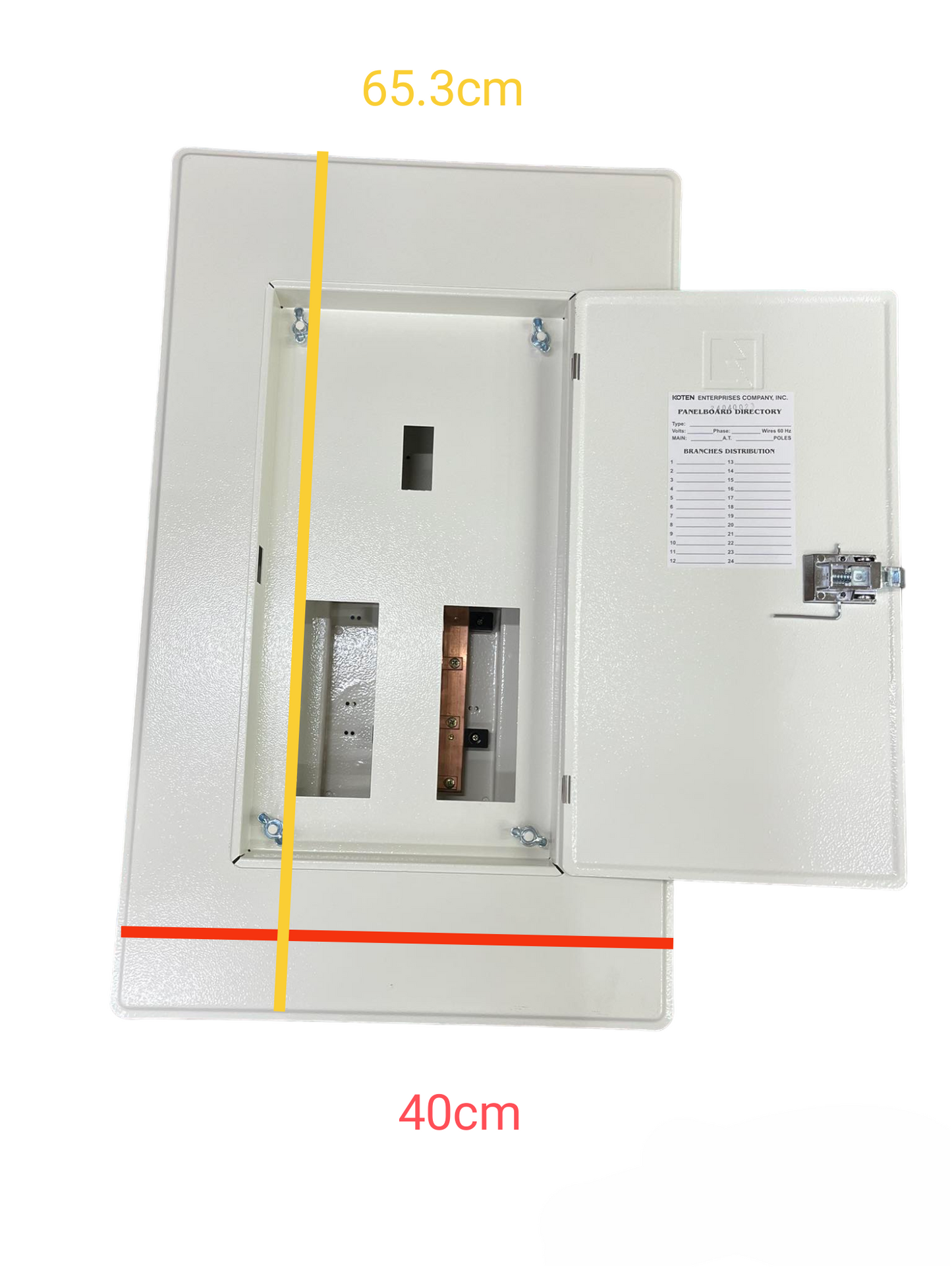 Koten & GE Panel Board 125A 2 Pole Main 250SPS with 6 Branches 2 Pole Bolt On TQC