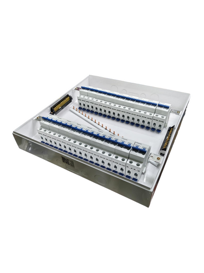 Panel Board 63A 2 Pole Main Miniature Circuit Breaker with 17 Branches 2 Pole  Miniature Circuit Breaker 32 Ways Surface Type Panel Box ZY with 17 Bus Bar 2 Pole (Panasonic Breakers)