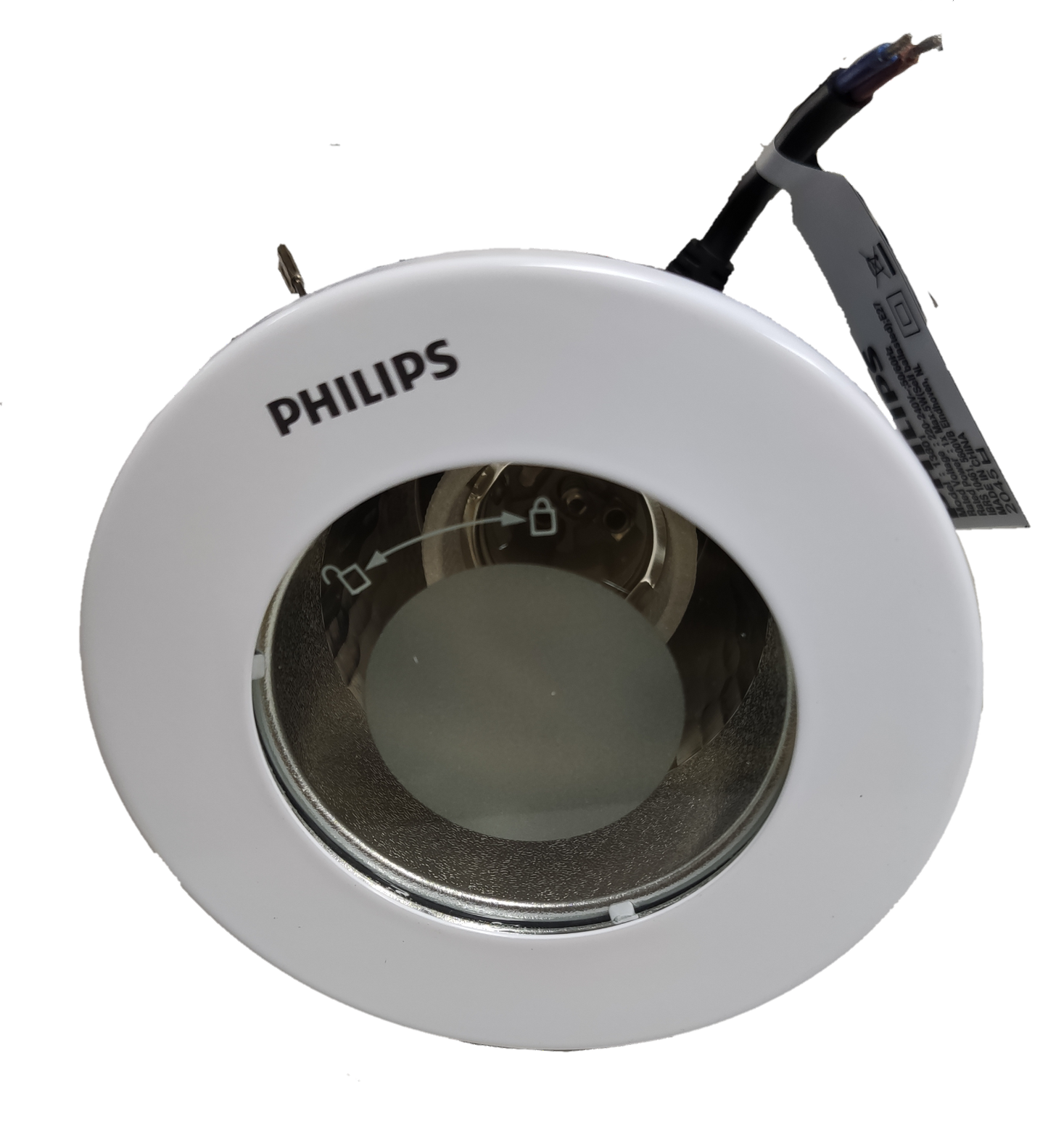 Philips 2 1/2" Recessed Downlight E27 White Border with Glass Cover