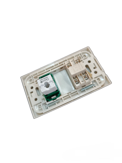 Omni 2 Gang LAN and Telephone Outlet with Plate Cover WWP-112+WWT-302+WWC-303