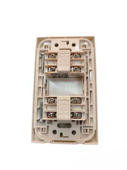 Omni 2 Gang Telephone Outlet with Plate WWP-112+(WWT-302x2)