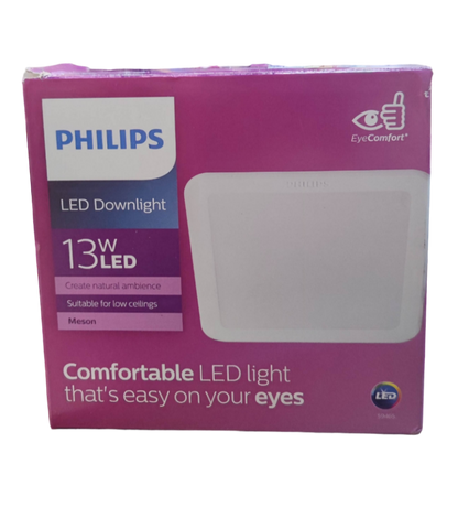 Philips 13W LED Downlight  220V Square 140mm (5.5") Available in Daylight or Cool White 59465 Meson