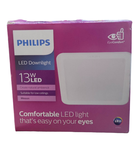 Philips LED Downlight 13W Warm White 220V Square 140mm (5.5") Philips Downlight 59465WW Meson