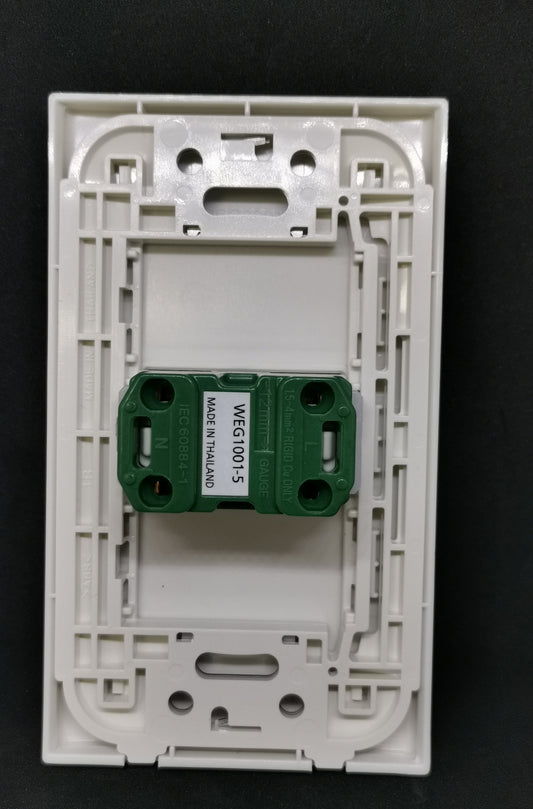 Panasonic 1 Gang Outlet, Convenience Outlet 1 Gang, Flat Pin Outlet Wide Series WEG1001-K/WEG6801