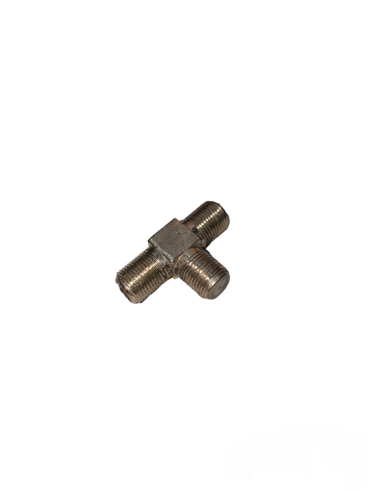 F Jack T Connector Adaptor, T Connector for RG59 or RG6, T Splitter for Coaxial