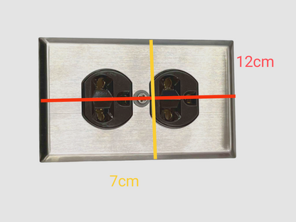 Eagle Duplex Universal Outlet 15A 250V with Ground Brown with Stainless Plate Cover CAT828B/CAT132SSP