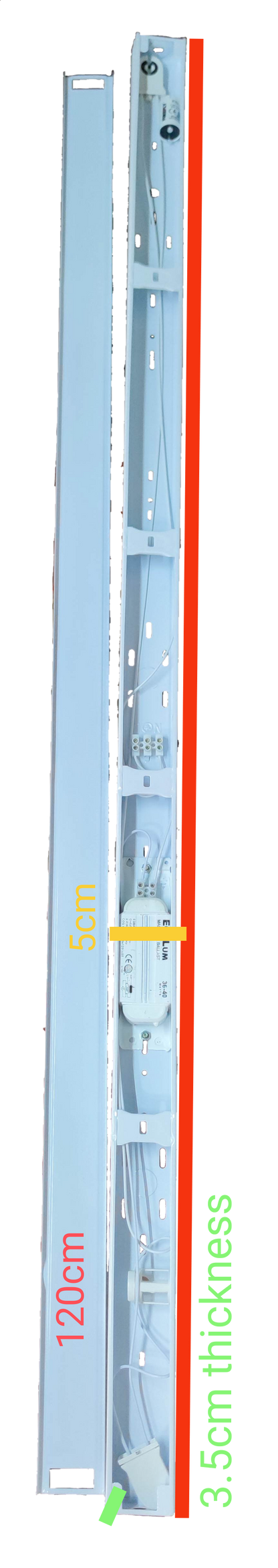 Ecolum 1x40W Box Type Fluorescent Fixture 220V EXB40 Fixture Only