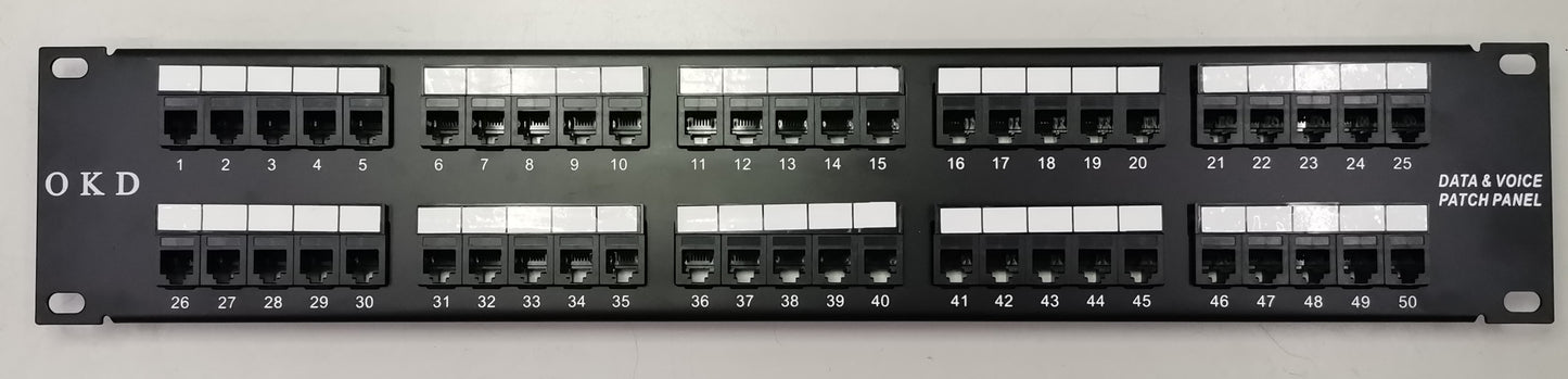 Telephone Patch Panel RJ11 50 Port
