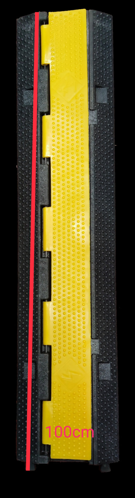 Grippes Ramp Cable Protector 3 Channel, 1 Meter x 29cm x 5cm,  Rubber Cable Ramp 3 Channel