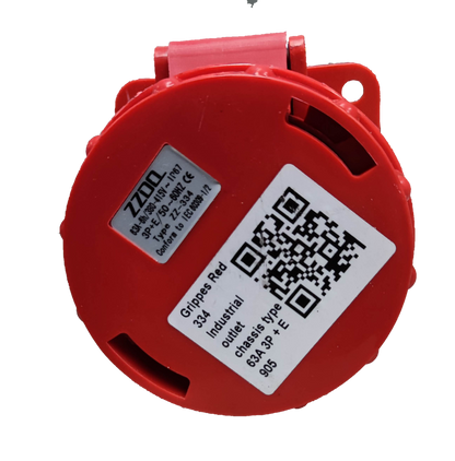 Grippes 63A 3P+E Industrial Outlet Chassis Type (4 Pins ) IEC 60309-2 # 334