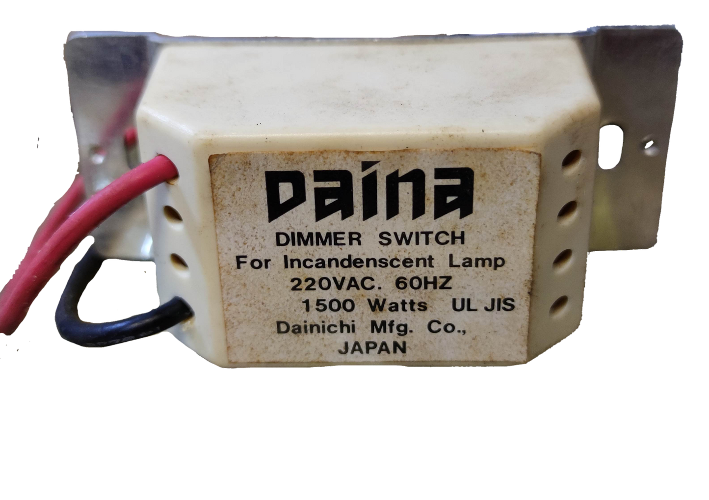 1500W dimmer switch 220V for incandescent lamps with wiring and label from Daina