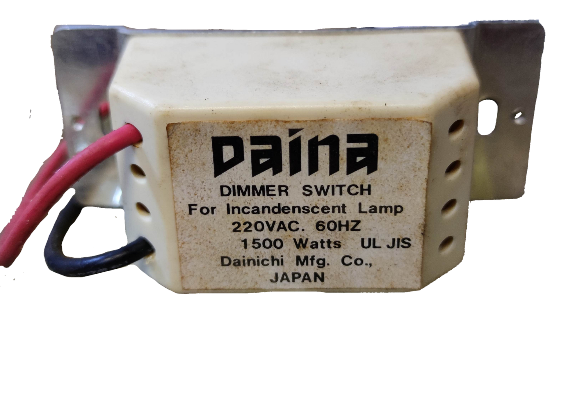 1500W dimmer switch 220V for incandescent lamps with wiring and label from Daina