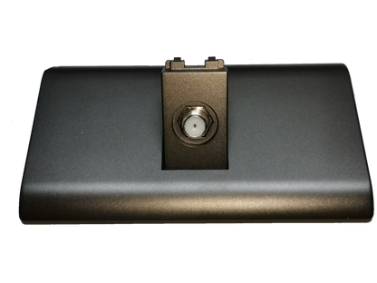 Electx Electrical Supply dark gray cable TV outlet power point with single coaxial connector