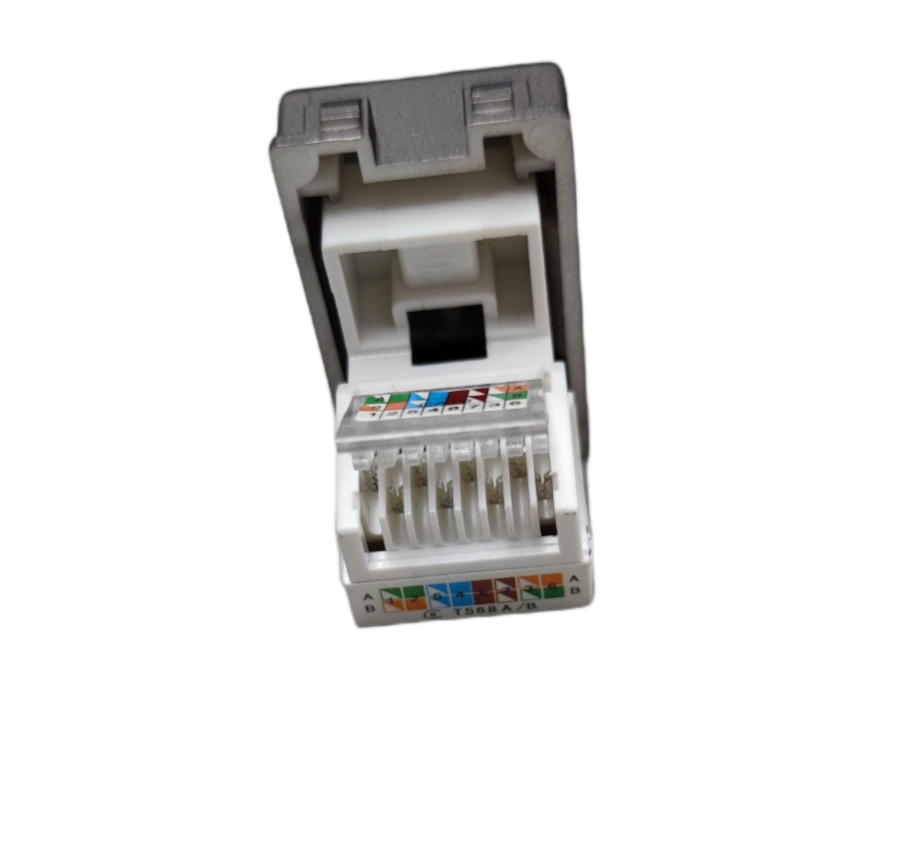 Royu Data Outlet Dark Gray Plano Series network cable connector with color-coded wiring guide