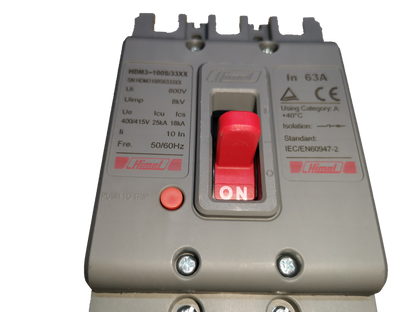 Himel 63A 3 Pole Molded Case Circuit Breaker, 63A Industrial Circuit Breaker 3 Pole 18Kaic 250V, Circuit Breakers