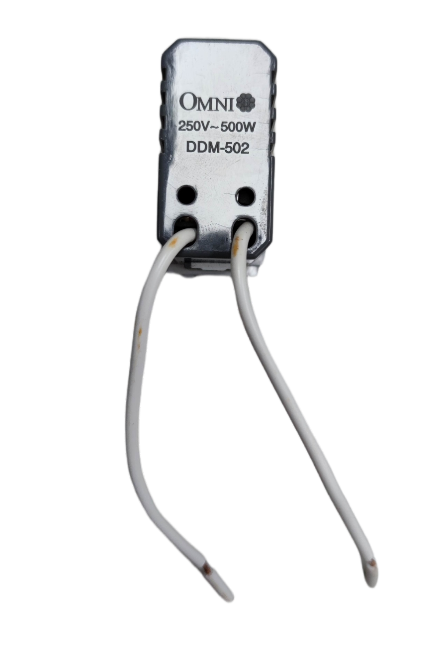 Omni 500W Dimmer Switch 220V DDM-502G metal module with two white lead wires