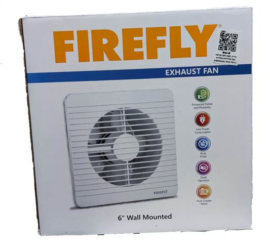 Firefly Exhaust Fan 6" 220V Wall Type with Shutter, Exhaust Fan 6 Inches 220V FEFW22/06W