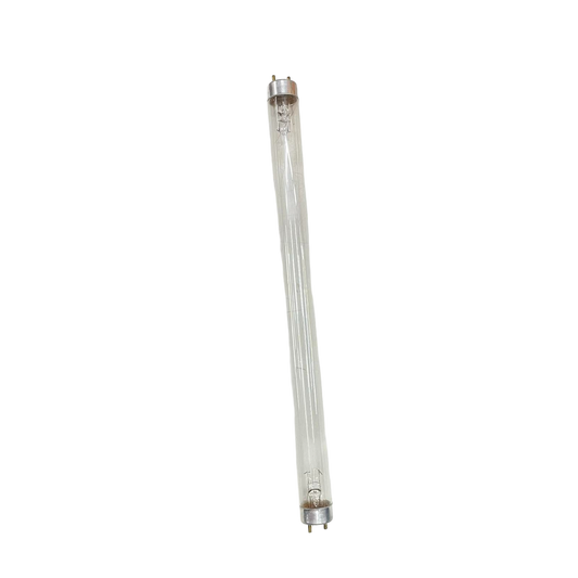 10W UVC Fluorescent Tube from China with clear glass and metal end caps for sterilization use