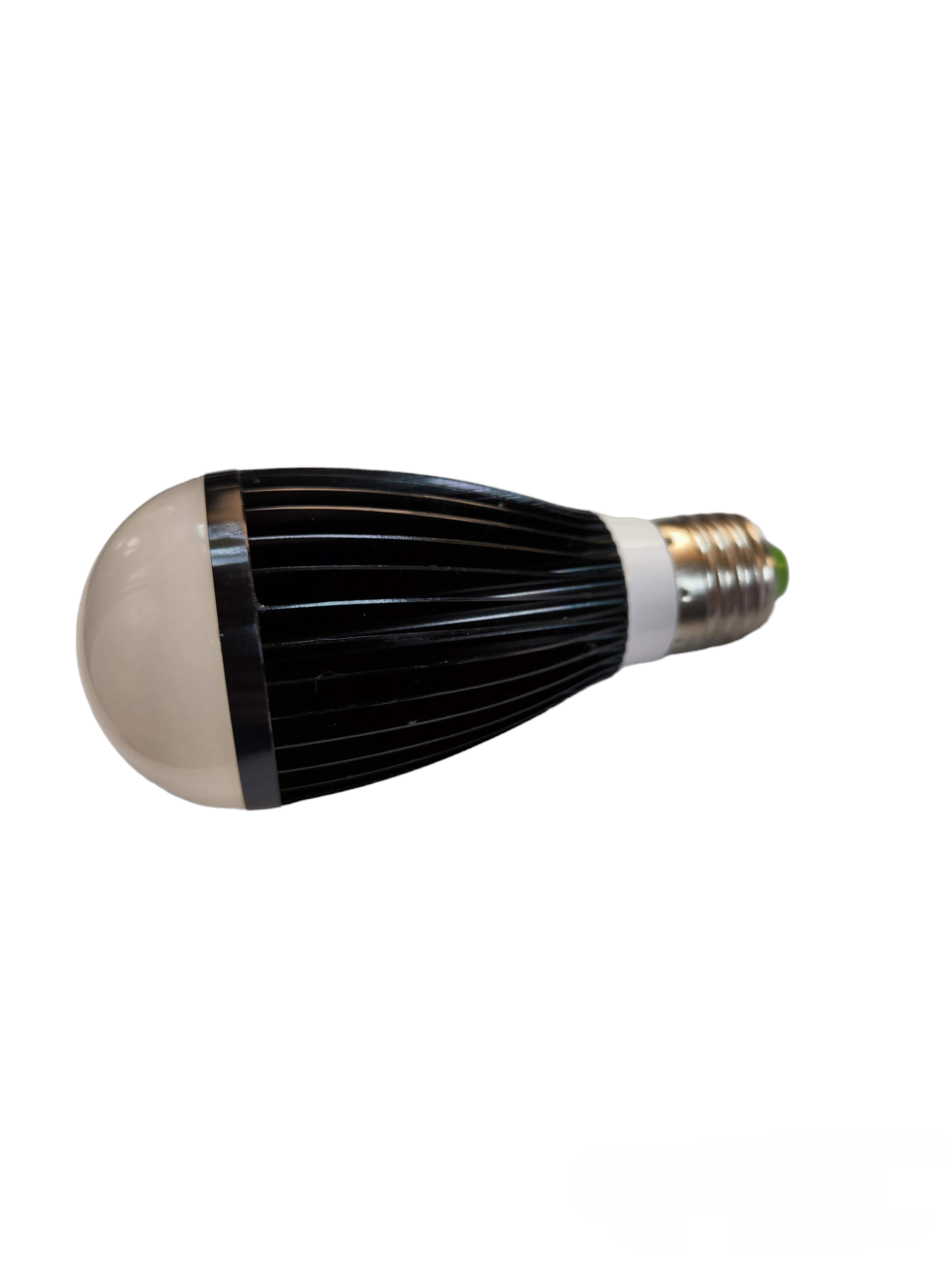 Denko 9W LED industrial bulb with black heat sink and silver base for efficient lighting