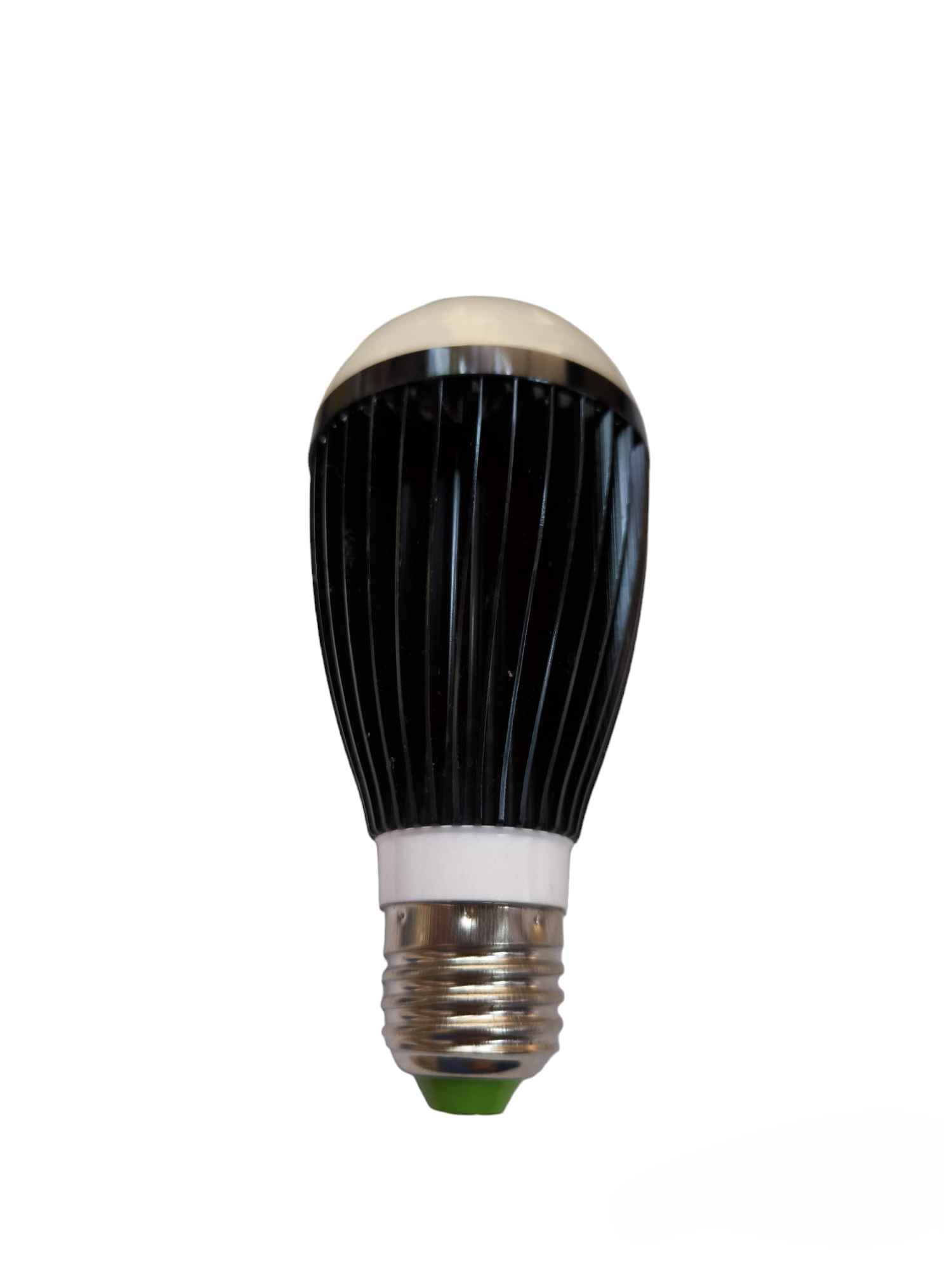 Denko 9W LED industrial bulb with black heat sink and screw base for energy efficient lighting