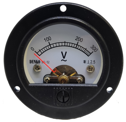 Denko Panel Meter 300V AC 52mm analog voltmeter for electrical testing and measurement