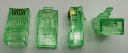 Grippes Denko RJ45 Connector colored green for Powerline Network Adapter setups