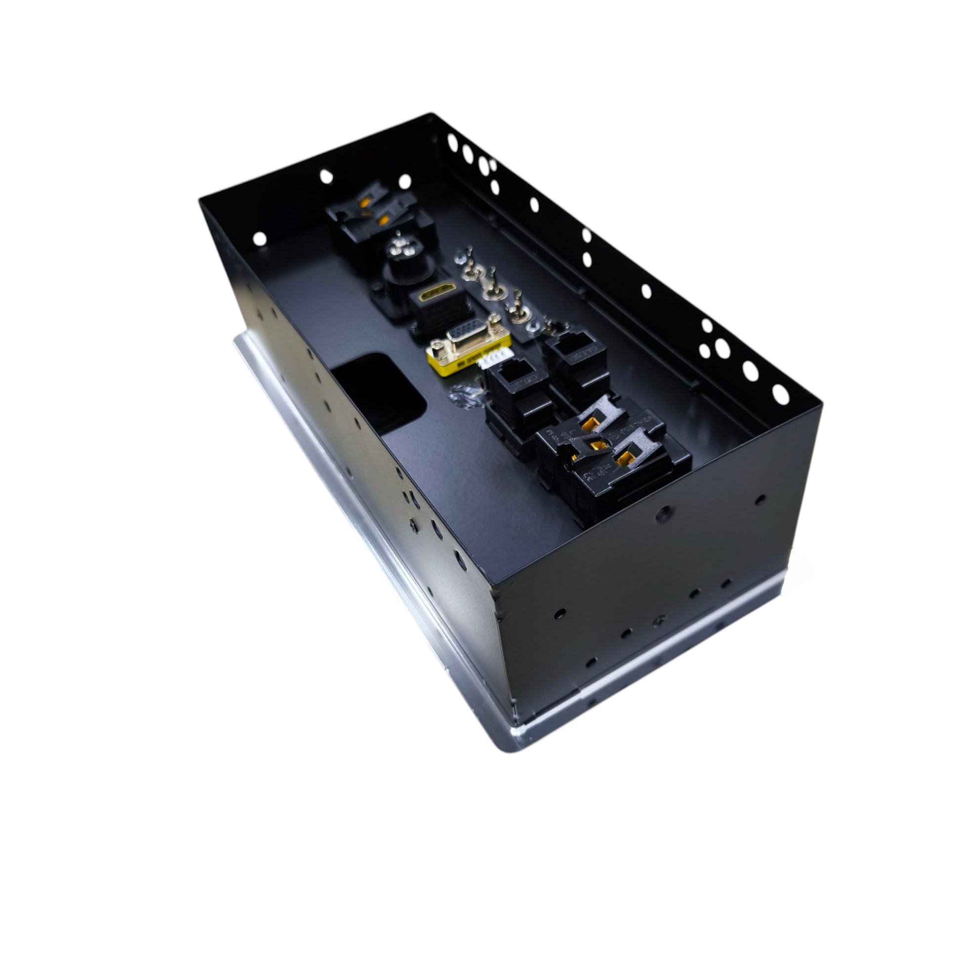 Grippes desktop conference power outlet for easy access to power in meeting spaces