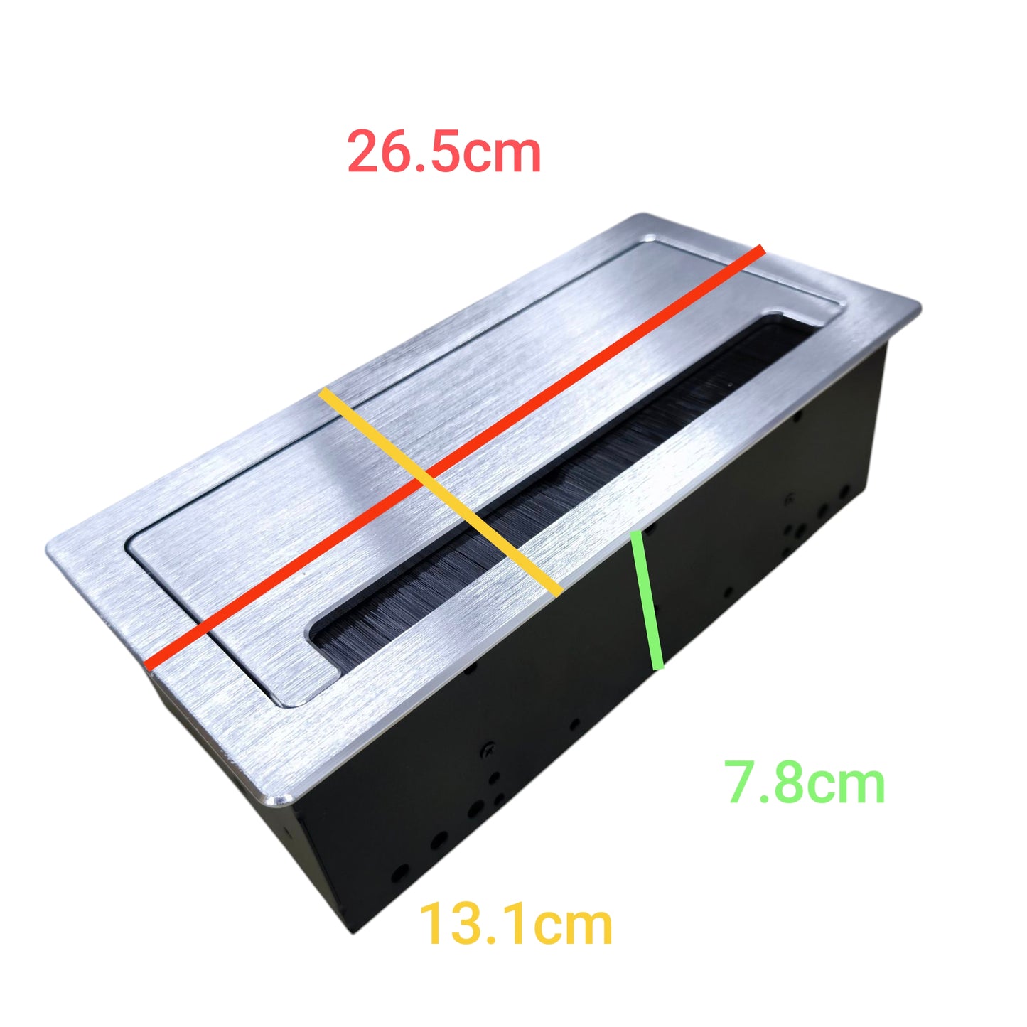 Grippes desktop conference power outlet with sleek metal design for convenient access to power