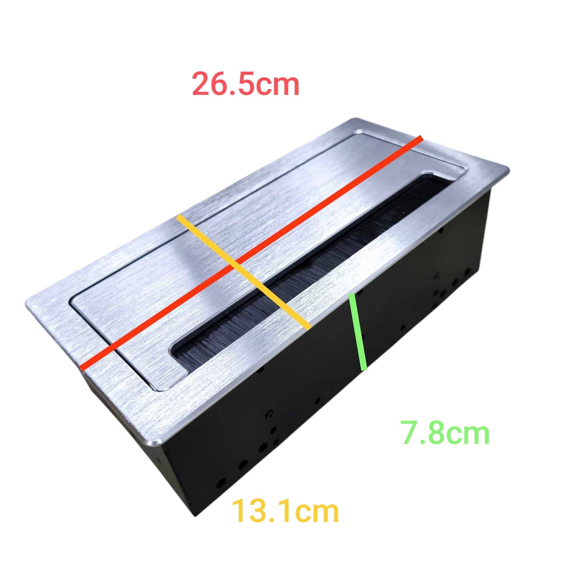 Grippes desktop conference power outlet with sleek metal design for convenient access to power