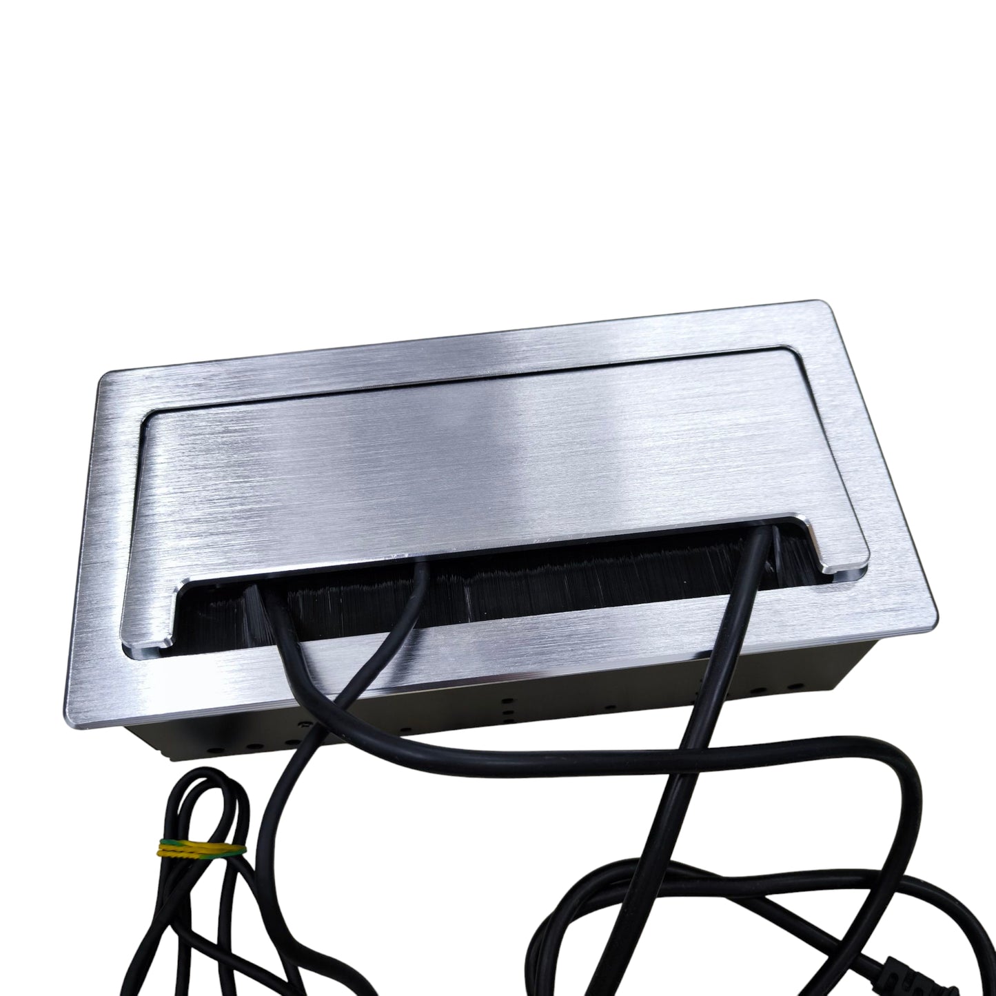 Grippes desktop conference power outlet with sleek design and integrated cable management