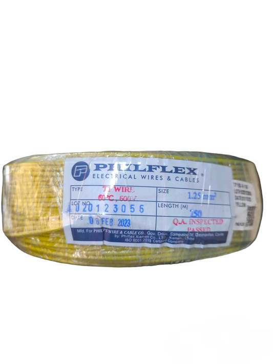 Philflex TF wire 16/7 1.25mm, Hook Up TF wire 1.25mm (Yellow)