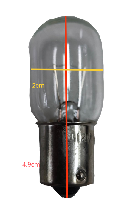 Machine Bulb B15 12V 6W, Pilot Lamp 6W 12V B-15 Single Contact