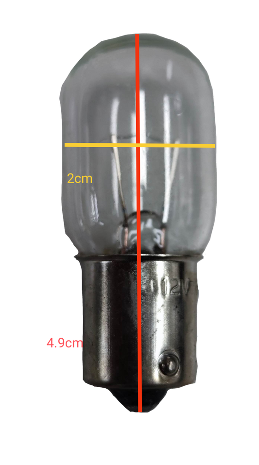 Machine Bulb B15 12V 6W, Pilot Lamp 6W 12V B-15 Single Contact