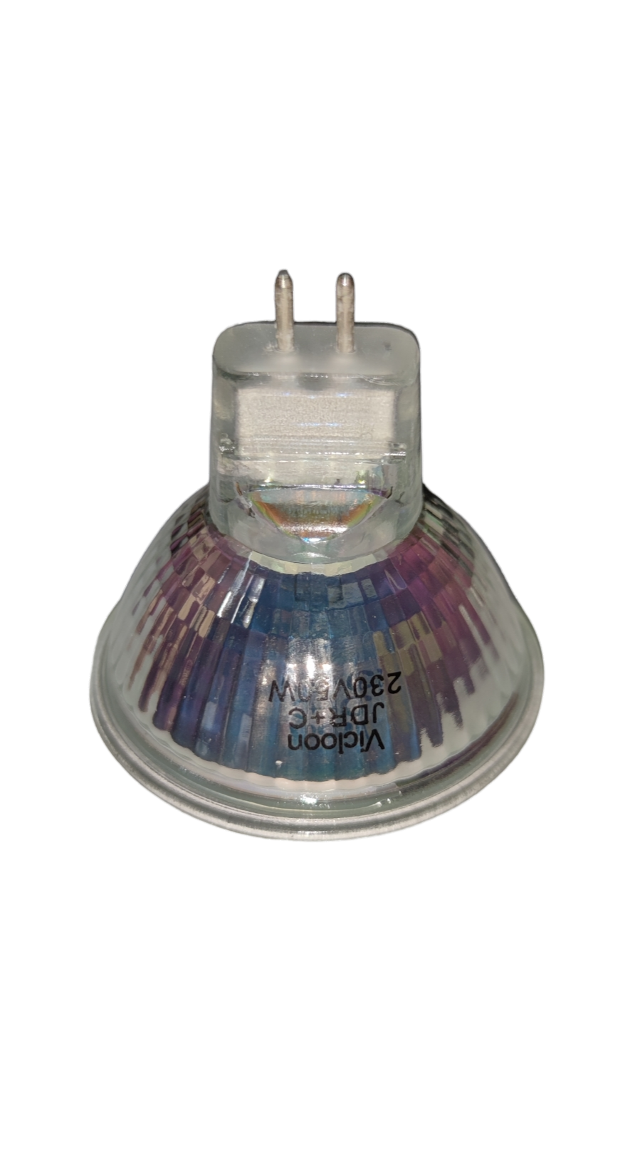 Vicloon Dichroic Halogen Lamp 50W 220V MR16 with clear glass and two-pin base