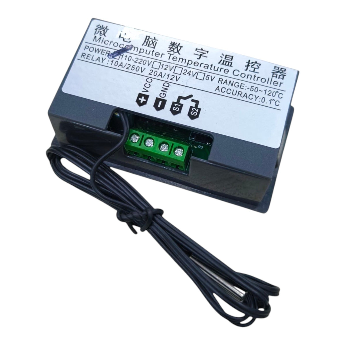 Digital Thermostat Controller 220V -50 to 130 Degrees Celsius, Hot or Cold Normally Open / Normally Close W3230