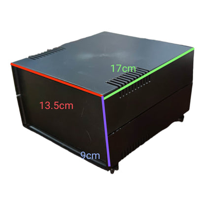 DIY plastic enclosure 170x135x90mm in black for electrical circuit projects and parts